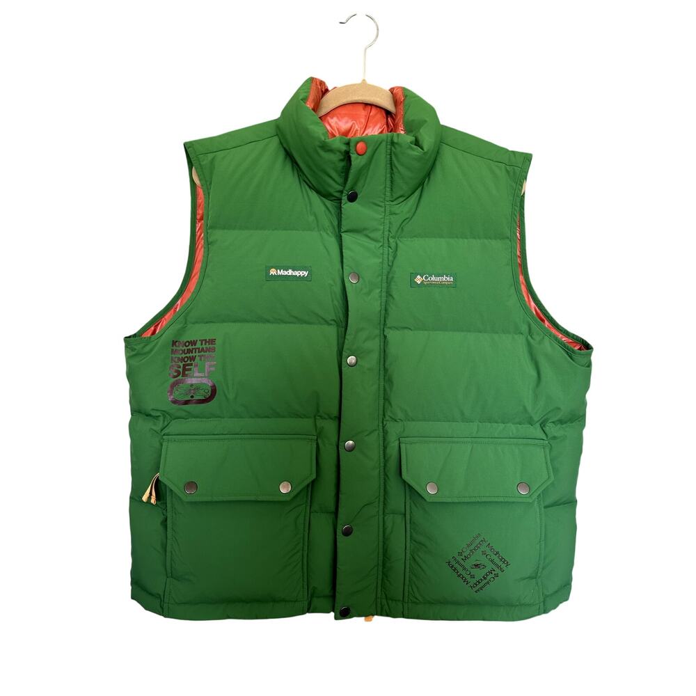 MadHappy x Columbia Wallowa Down Puffer Vest Green Medium